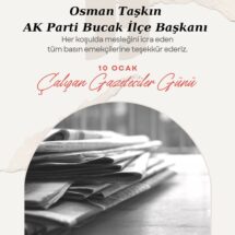 Çalışan Gazeteciler Günü Kutlaması Osman Taşkın’dan Geldi